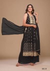 YD 002 Heavy Georgette Sequence Embroidery Palazzo Readymade Suits Wholesale Market In Surat